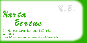 marta bertus business card